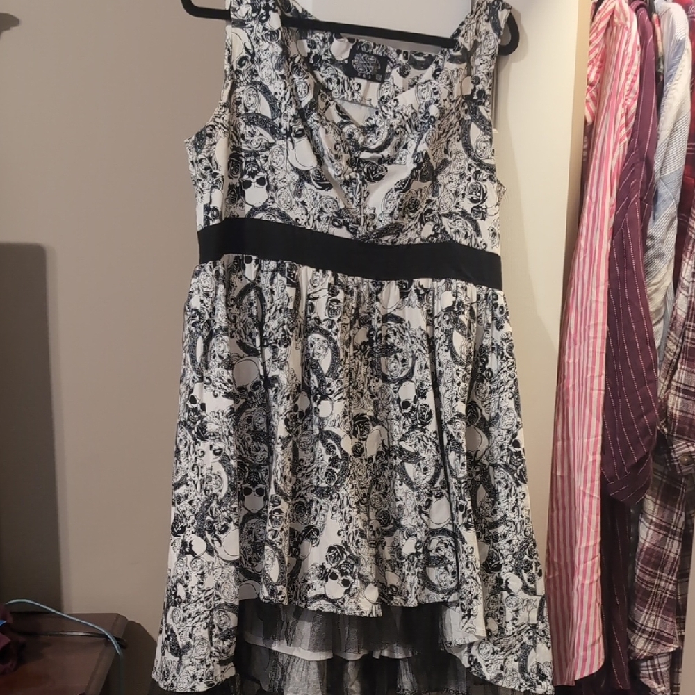 Black and White High Low Dress